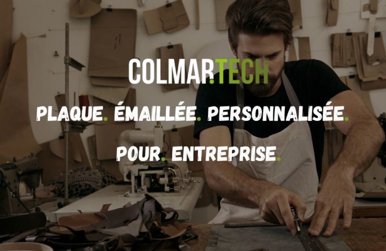 plaque émaillée personnalisée pour entreprise