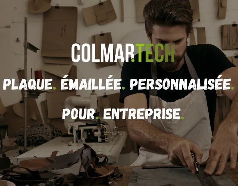 plaque émaillée personnalisée pour entreprise