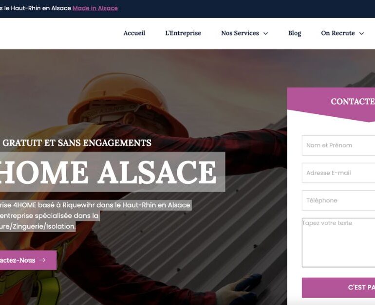 Création d'un site web couvreur et zingueur en Alsace